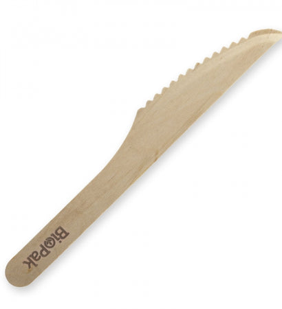 Biopak Coated Wood Knife 16cm