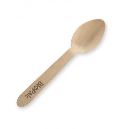 Biopak Coated Wood Teaspoon 10cm