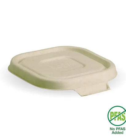 B-SLBL-N-PF Biopak Natural Plant Fibre Takeaway Lid