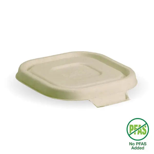 B-SLBL-N-PF Biopak Natural Plant Fibre Takeaway Lid