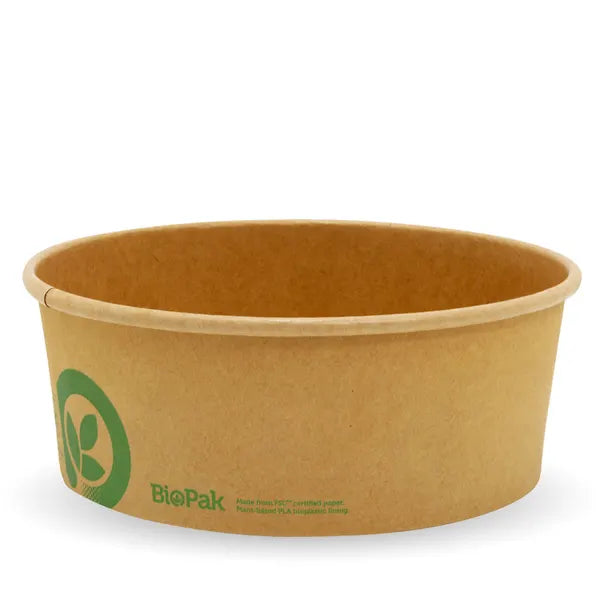 BB-BL-EXTRA-LARGE Biopak 1,300ml Extra Large Kraft BioBowl