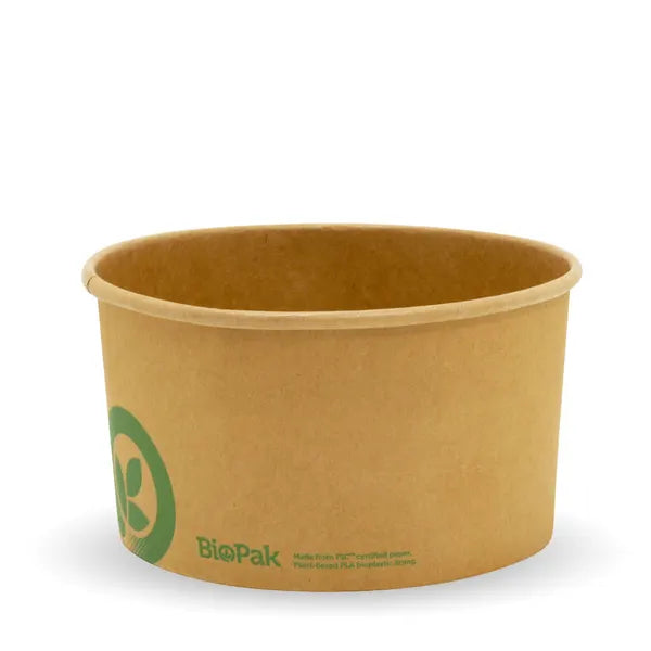 BB-BL-LARGE Biopak 1,000ml Large Kraft BioBowl