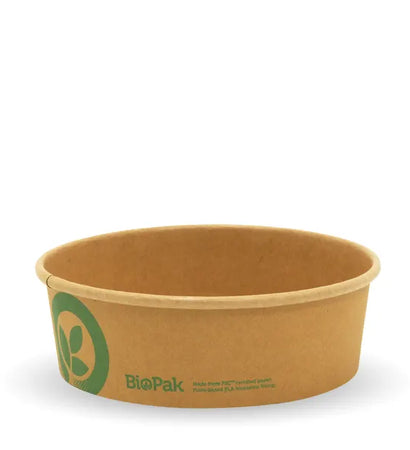 BB-BL-SMALL Biopak 500ml Small Kraft BioBowl