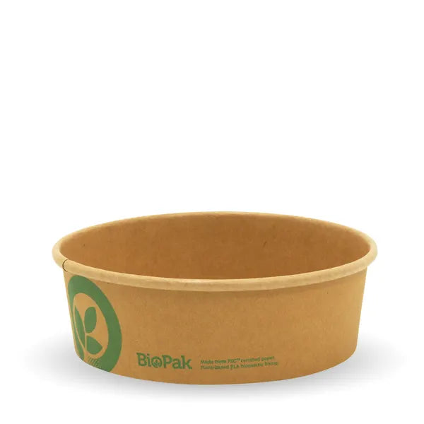 BB-BL-SMALL Biopak 500ml Small Kraft BioBowl