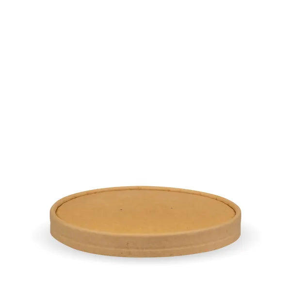 BB-BLL-148-PAPER Biopak 500-1,000ml Paper Kraft Biobowl Lid