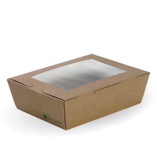 BB-WLBL-3 Biopak Large BioBoard Lunch Box With Window