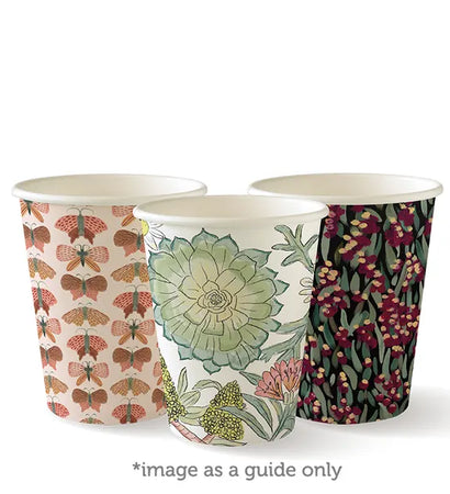 BC-8-ART SERIES Biopak 280ml / 8oz (80mm) Art Series Single Wall BioCup