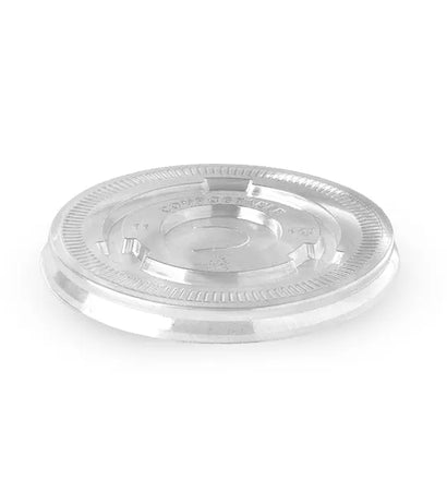 BCL-90C-PLA(F)-1000 Biopak 90mm PLA Clear Flat Cold BioCup Lid