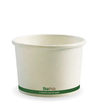BSC-16 Biopak 550ml / 16oz White BioBowl
