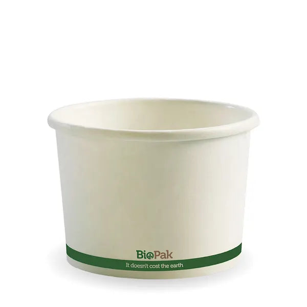 BSC-16 Biopak 550ml / 16oz White BioBowl
