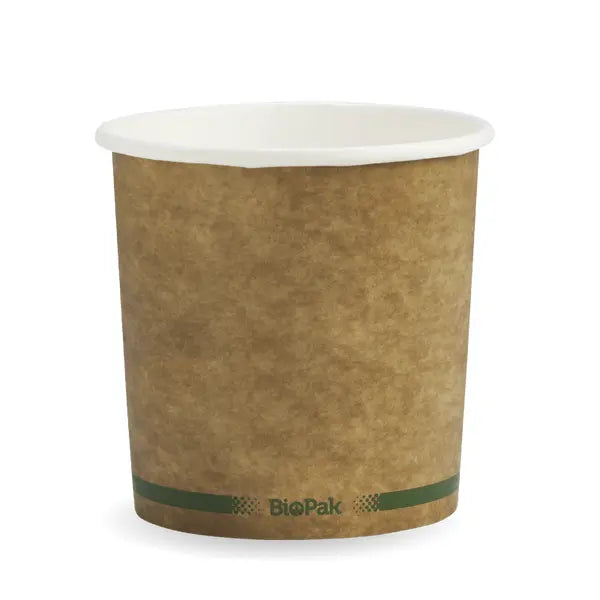 BSCK-24-GS-V2 Biopak 740ml / 24oz Kraft BioBowl