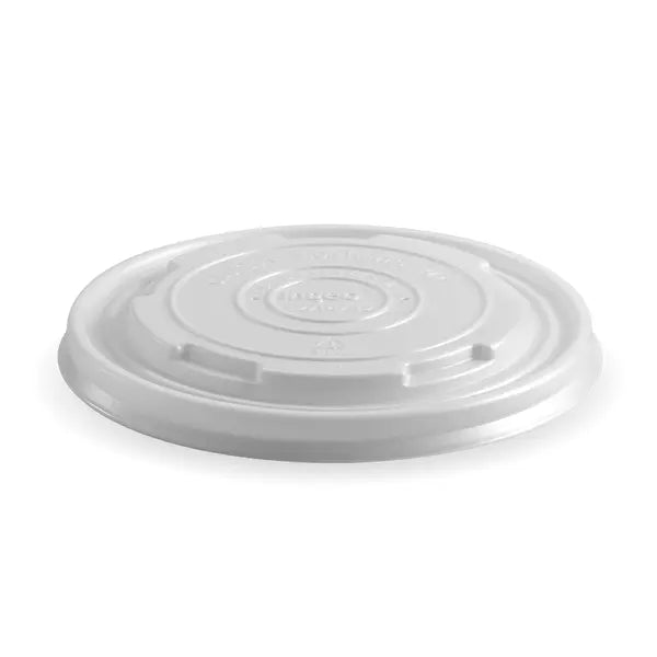 BSCL-12PLA Biopak 430-950ml / 12-32oz White PLA BioBowl Lid