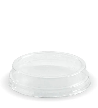 C-76 Biopak 60-280ml Dome No Hole Clear BioCup Lid