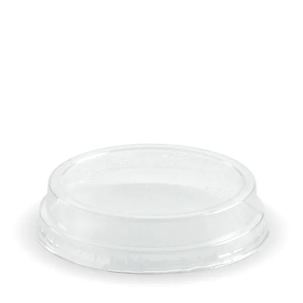 C-76 Biopak 60-280ml Dome No Hole Clear BioCup Lid