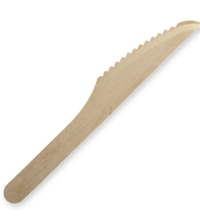 HY-16K-2000 Biopak 16cm Unbranded Wood Knife - Bulk Pack