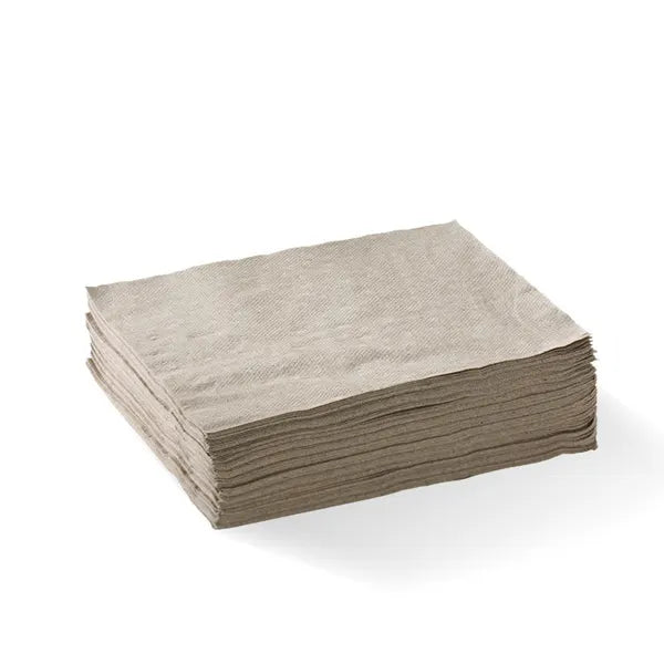 L-LN1/4-2PN Biopak 2-Ply 1/4 Fold Natural Lunch BioNapkin