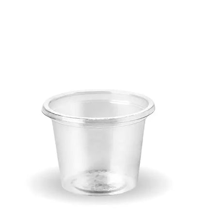U-30Y-HF Biopak 30ml Clear PLA Sauce BioCup