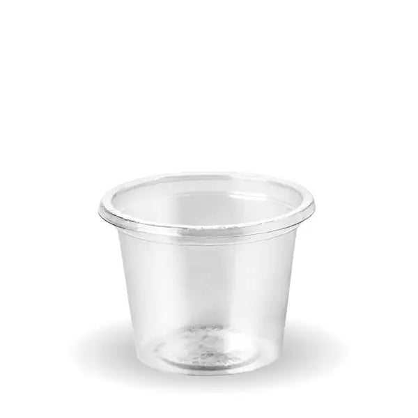 U-30Y-HF Biopak 30ml Clear PLA Sauce BioCup
