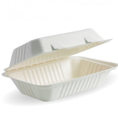 B-HL-96 White Biocane Clam 9x6x3
