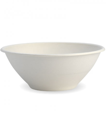 B-BL-40 Biopak White Biocane Bowl 1,180ML / 40OZ