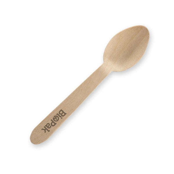 Biopak Coated Wood Teaspoon 10cm