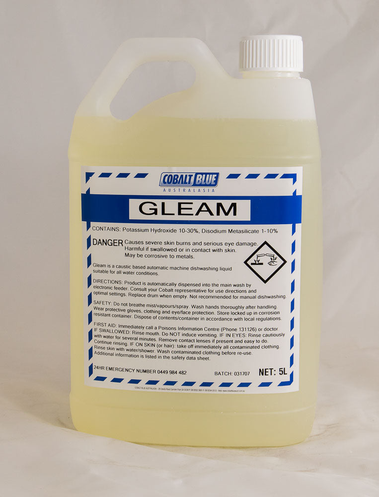 GLEAM - Alkaline low foaming detergent for automatic dish washing machines