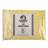 Eco Paper Straw - Regular Yellow/White