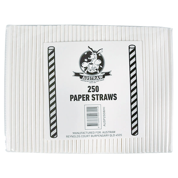 Eco Paper Straw - Regular White